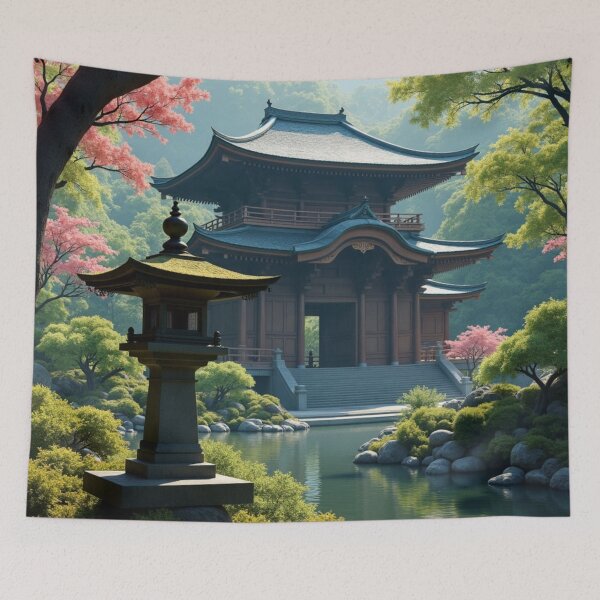 Item preview, Garden of Tranquil Waters  Japanese Temple Retreat designed and sold by nhk999.