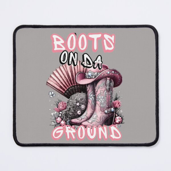 Item preview, Pink Cowgirl Boots Western Floral Fan Roots On Da Ground designed and sold by MitomaMoller.