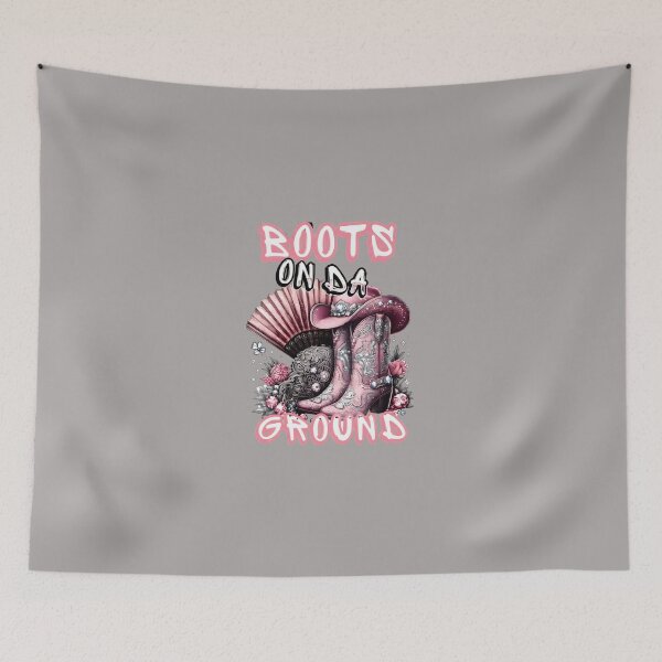 Item preview, Pink Cowgirl Boots Western Floral Fan Roots On Da Ground designed and sold by MitomaMoller.