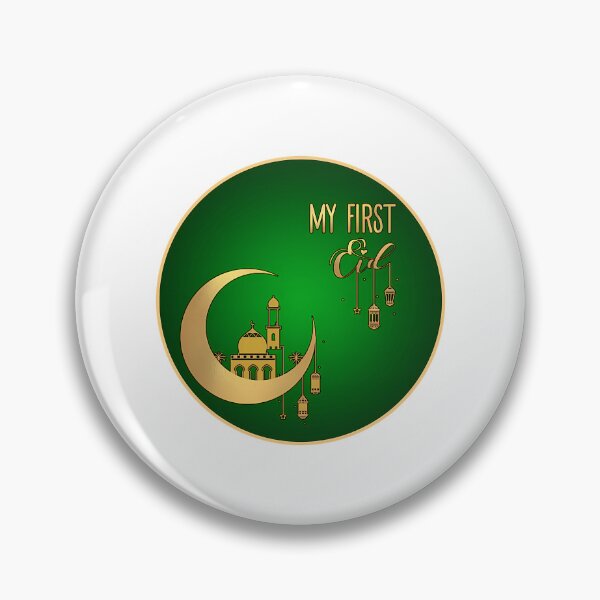Item preview, My First Eid -  Gold And Green Short Sleeve designed and sold by merchwemam.