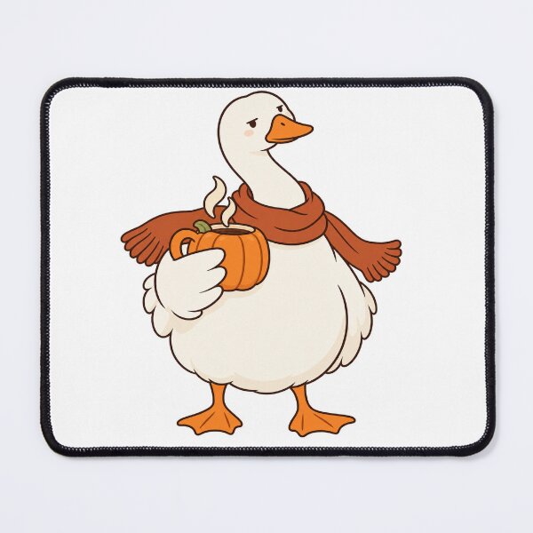 Item preview, Cozy Goose Holding a Pumpkin Coffee Mug designed and sold by H.M. Bright Design.