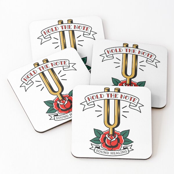 Item preview, Sound Healing Tuning Fork Tattoo Flash: Hold the Note designed and sold by Osmose-Studio.