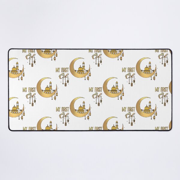 Item preview, My First Eid - Gold And Black Background Short Sleeve designed and sold by merchwemam.