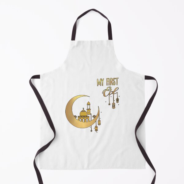 Item preview, My First Eid - Gold And Black Background Short Sleeve designed and sold by merchwemam.