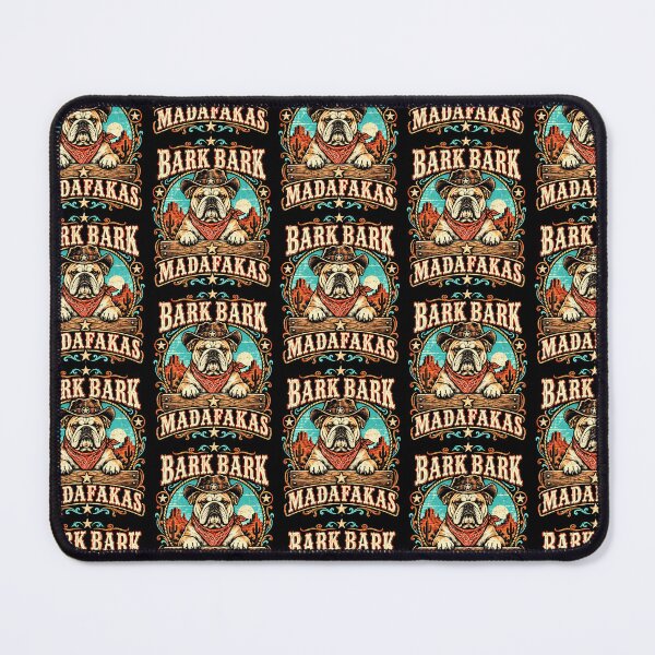 Item preview, Bark Bark Madafakas Western Cowboy Bulldog designed and sold by OddityVault.