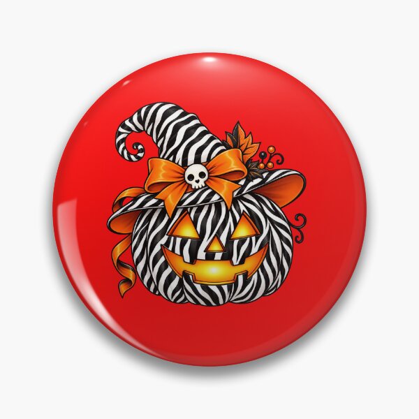 Item preview, Zebra Stripe Halloween Pumpkin Cute Spooky Witch Hat Design designed and sold by Wiamprint.