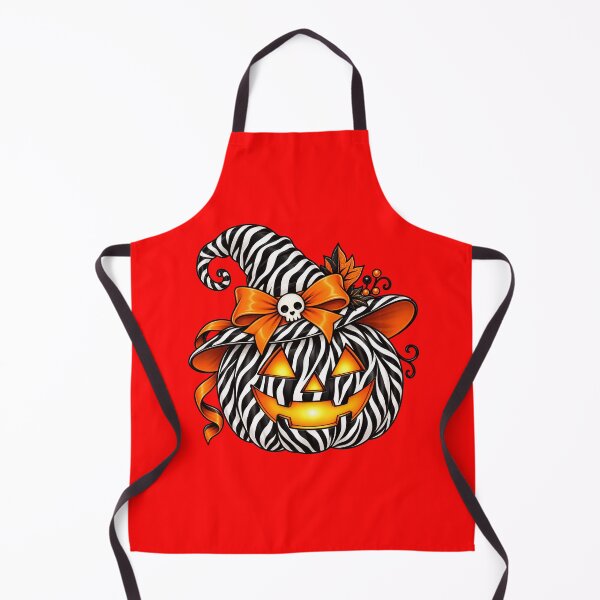 Aperçu de l'œuvre Zebra Stripe Halloween Pumpkin  Cute Spooky Witch Hat Design créée et vendue par Wiamprint.