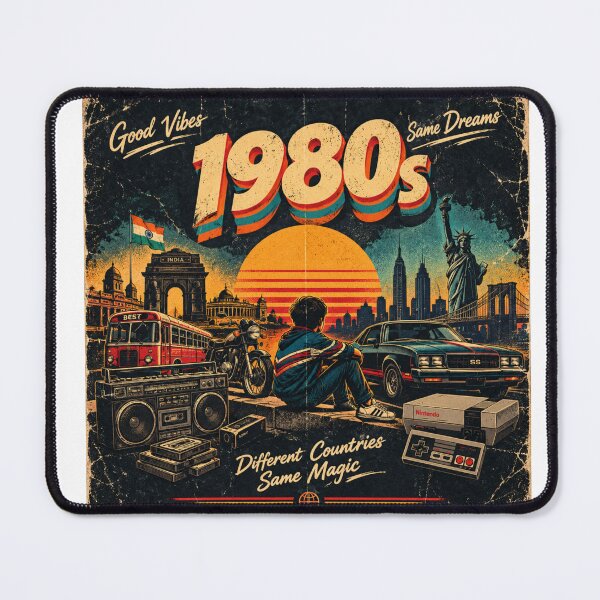Item preview, 1980s Retro Vintage Design | 80s Nostalgia India & USA designed and sold by DearArts888.