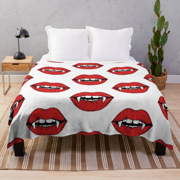Item preview, Vampire Red Lips On Black Background designed and sold by CherubsStudios.