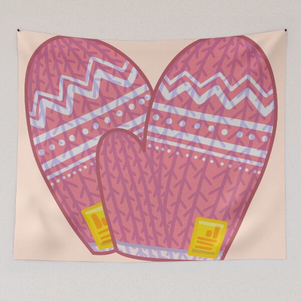 Item preview, Cozy Pink Winter Mittens designed and sold by tammist.