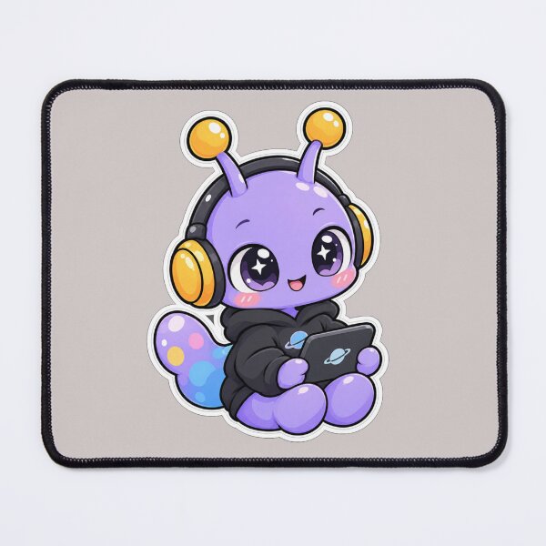 Item preview, Cute Alien Gamer Kawaii Headphones Graphic designed and sold by NovaToons.