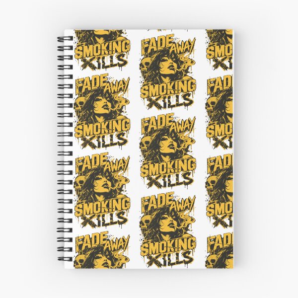 Item preview, Fade Away Smoking Kills Vintage Grunge Punk Skull Girl Design designed and sold by TheHellIWontSh.
