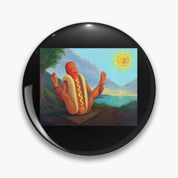 Item preview, Sunning Hotdog Funny Hot Dog Meme designed and sold by studio-ssaam.