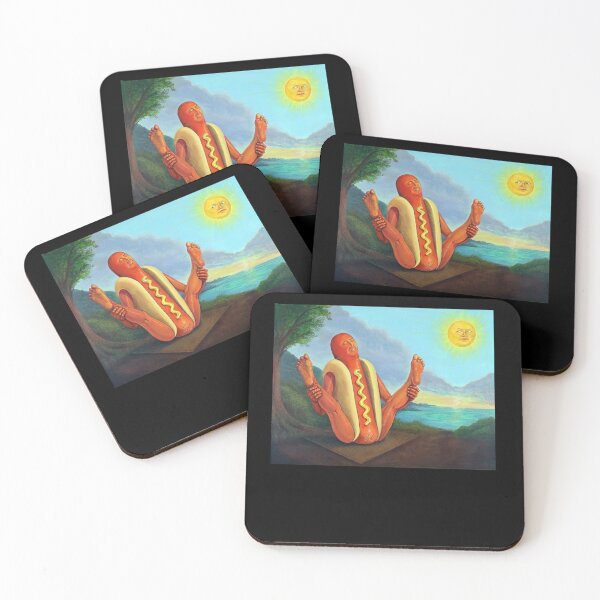 Item preview, Sunning Hotdog Funny Hot Dog Meme designed and sold by studio-ssaam.