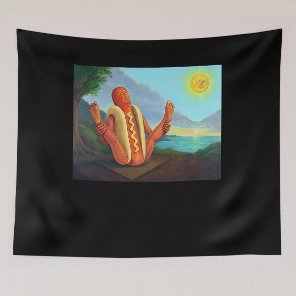 Item preview, Sunning Hotdog Funny Hot Dog Meme designed and sold by studio-ssaam.