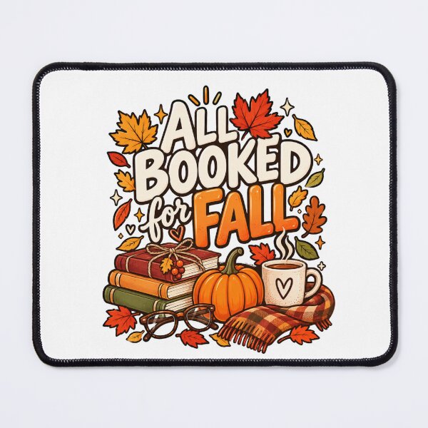 Item preview, All Booked for Fall – Cozy Autumn Books, Pumpkin & Coffee Design designed and sold by mik lor.