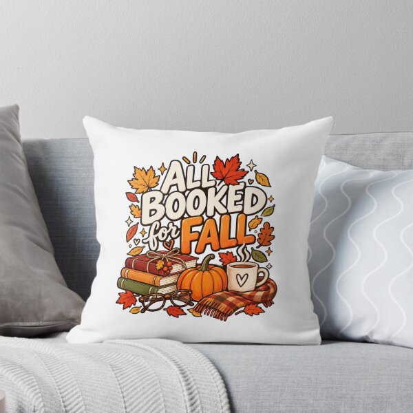 Item preview, All Booked for Fall – Cozy Autumn Books, Pumpkin & Coffee Design designed and sold by mik lor.