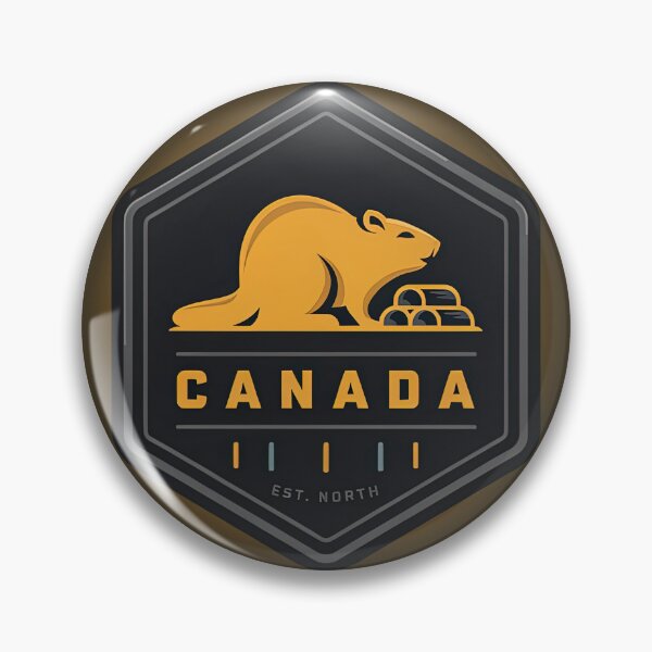 Item preview, Vintage Canadian Beaver Hexagon Badge Emblem Vector designed and sold by Shutter-Dragon.