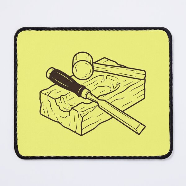 Item preview, Woodcarving Chisel and Mallet Artisan Craft Design designed and sold by bvdesignart.
