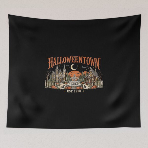 Item preview, Halloweentown Est 1998 Spooky Town Square Vintage Graphic designed and sold by DYALEEZ-XCR.