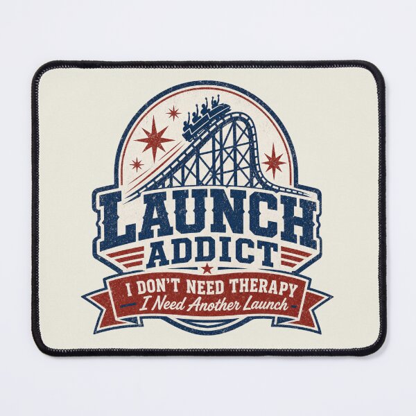 Item preview, "Launch Addict" a Vintage Rollercoaster Ethusiast Design designed and sold by NicheWearStudio.