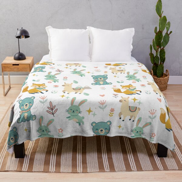 Item preview, Cute Woodland Animals Seamless Pattern designed and sold by prapapon.