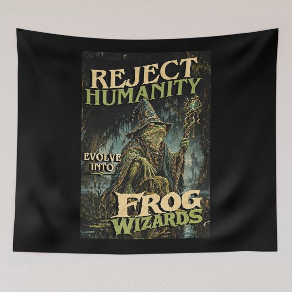Item preview, Reject Humanity, Evolve Into Frog Wizards designed and sold by abby-thorns.