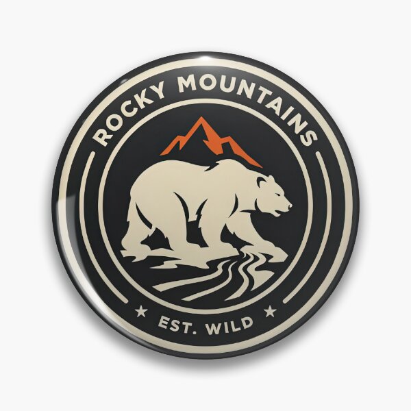 Item preview, Vintage Rocky Mountains Bear Circular Badge Emblem Vector designed and sold by Shutter-Dragon.