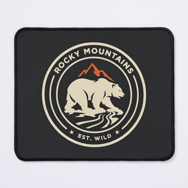 Item preview, Vintage Rocky Mountains Bear Circular Badge Emblem Vector designed and sold by Shutter-Dragon.
