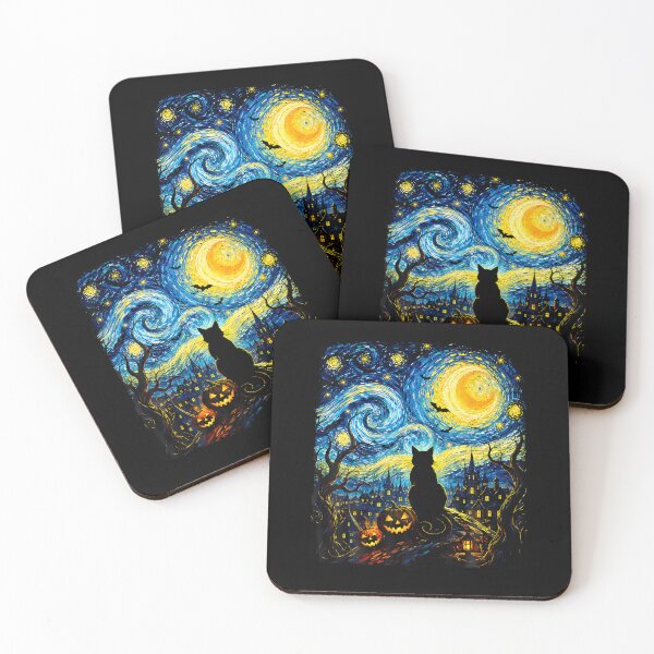 Item preview, Black Cat Starry Night Van Gogh Halloween Costume Men Women designed and sold by OddityVault.