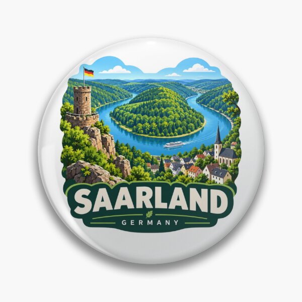 Item preview, Saarland, Germany - Saarschleife Scenic Design designed and sold by Myra365Art.