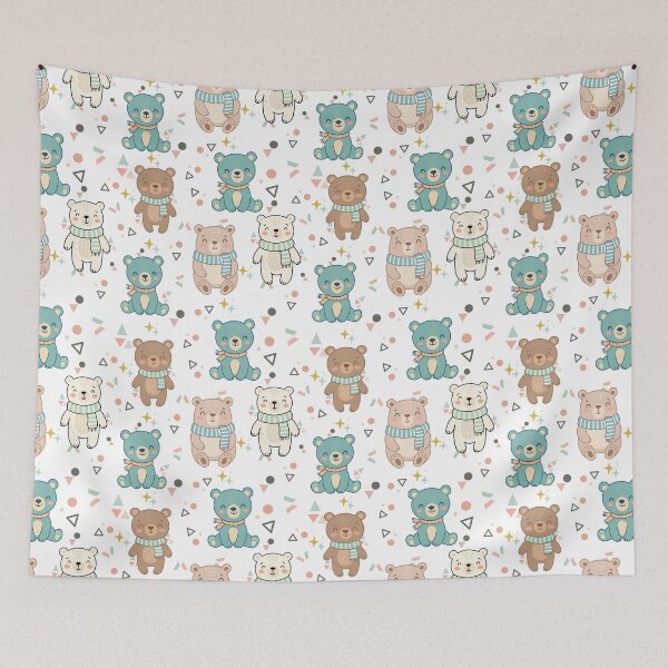 Item preview, Cute Little Bears Seamless Pattern designed and sold by prapapon.