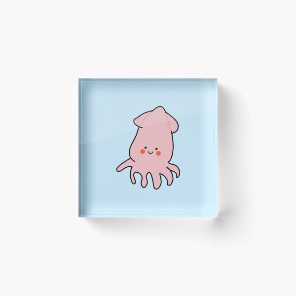 Item preview, Cute kawaii squid designed and sold by fluffyfamcraft.