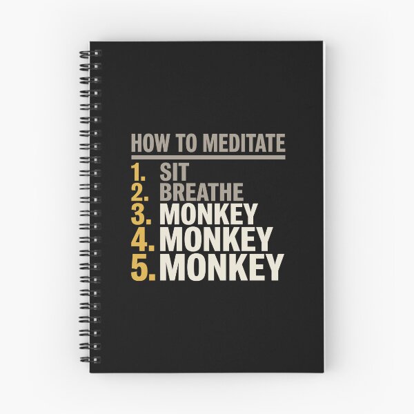 Item preview, Monkey Mind Meditation Instructions, Bold Typography designed and sold by Osmose-Studio.