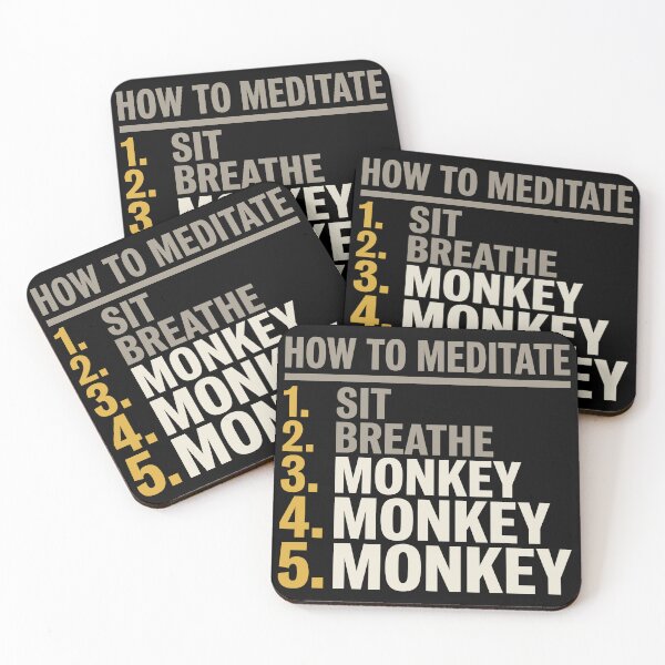 Item preview, Monkey Mind Meditation Instructions, Bold Typography designed and sold by Osmose-Studio.