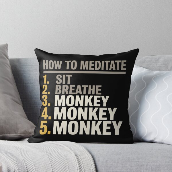 Item preview, Monkey Mind Meditation Instructions, Bold Typography designed and sold by Osmose-Studio.