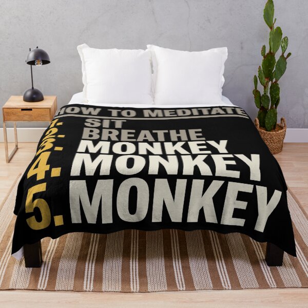 Item preview, Monkey Mind Meditation Instructions, Bold Typography designed and sold by Osmose-Studio.