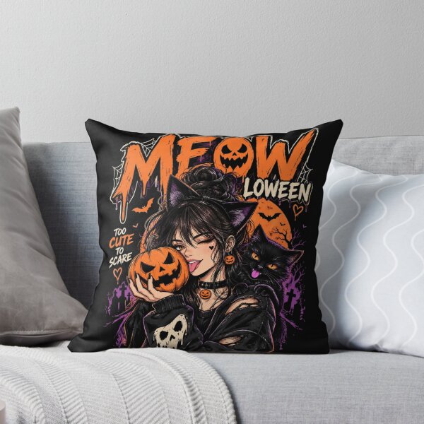 Item preview, Meowlloween Cat Girl – Spooky Halloween Vibes designed and sold by PIXENTRA.