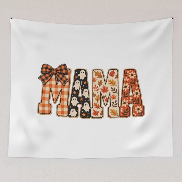 Item preview, Fall Mama Patch With Halloween Ghosts  designed and sold by DYALEEZ-XCR.