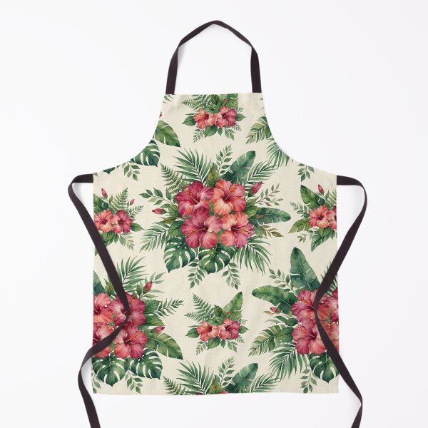 Item preview, Vintage Watercolor Tropical Hibiscus Floral Pattern designed and sold by bvdesignart.