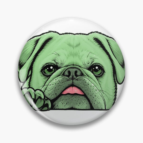 Item preview, Little Foo the Pug in Green designed and sold by Little Foo the Pug.