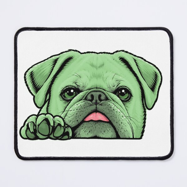 Item preview, Little Foo the Pug in Green designed and sold by Little Foo the Pug.
