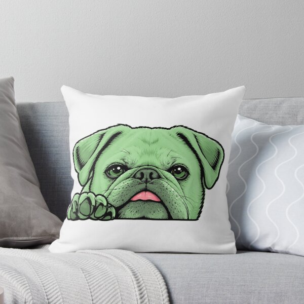 Item preview, Little Foo the Pug in Green designed and sold by Little Foo the Pug.