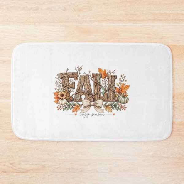 Item preview, Fall Cozy Season Rustic Bark Typography Pumpkin Graphic designed and sold by DYALEEZ-XCR.