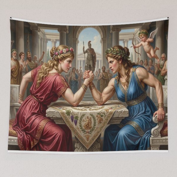 Item preview, Aphrodite and Venus throw down designed and sold by GAWPAWshop.