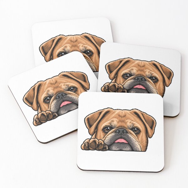 Item preview, El pequeño Foo, el carlino, vestido de marrón. designed and sold by Little Foo the Pug.