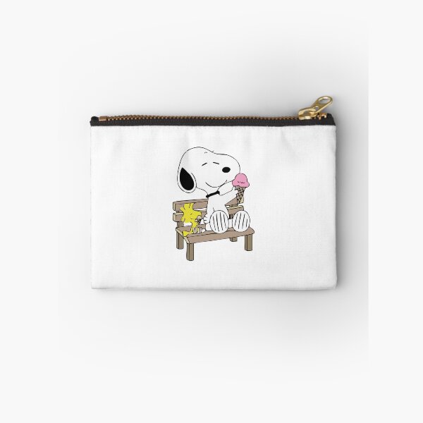 Item preview, Snoopy and Woodstock Sitting on Bench Eating Ice Cream designed and sold by anthonyplynch.