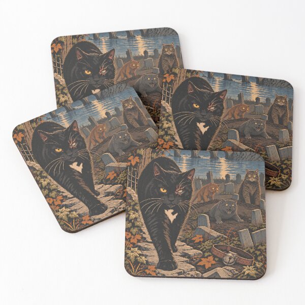Item preview, Ulthar's Pet Sematary Gothic Black Cat Horror designed and sold by Extravanganzza.