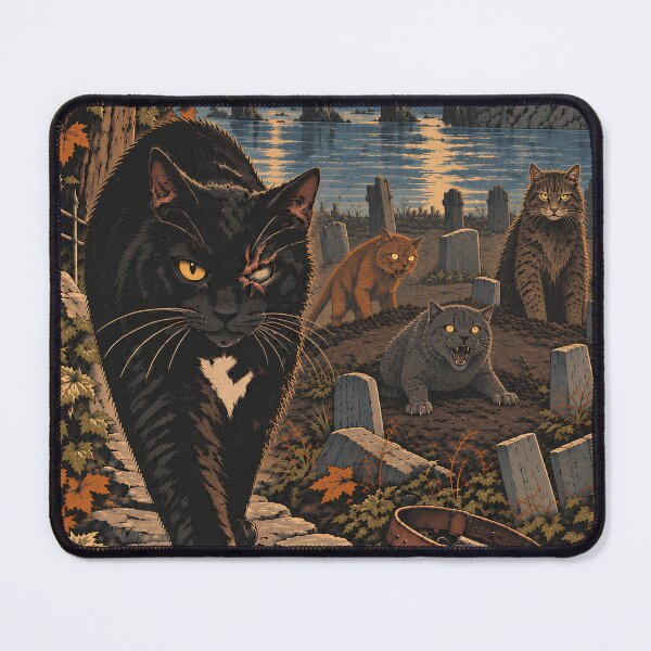 Item preview, Ulthar's Pet Sematary Gothic Black Cat Horror designed and sold by Extravanganzza.