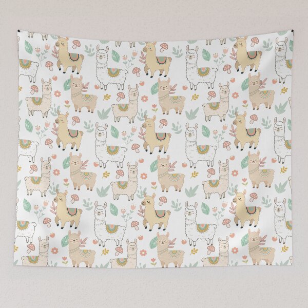 Item preview, Cute Llama Alpaca Seamless Pattern designed and sold by prapapon.